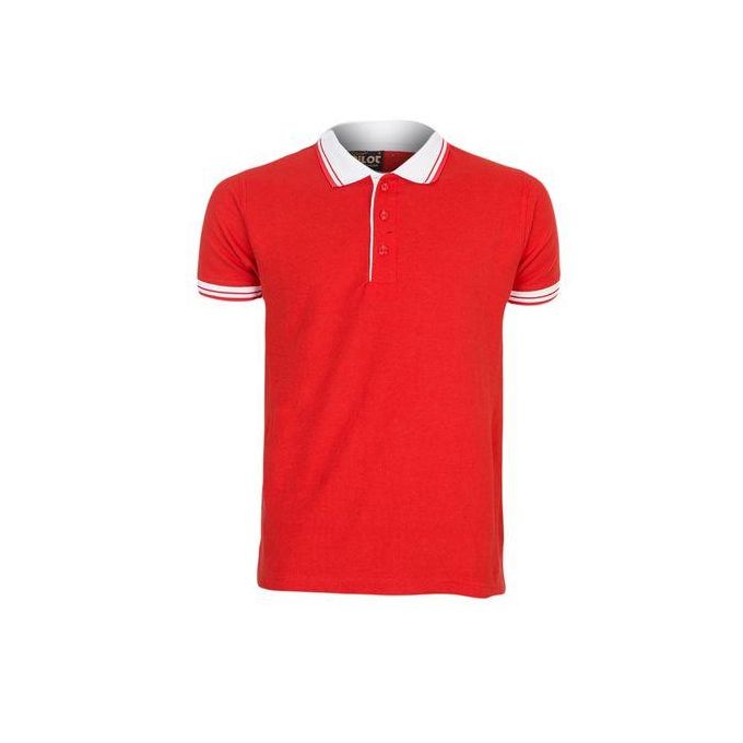 Red Collar White Polo T-Shirts