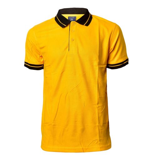 Yellow Collar Black Polo T-Shirts