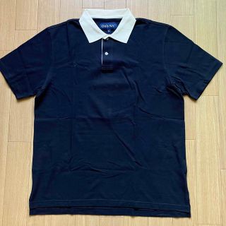 Navy Blue Collar White Polo T-Shirts
