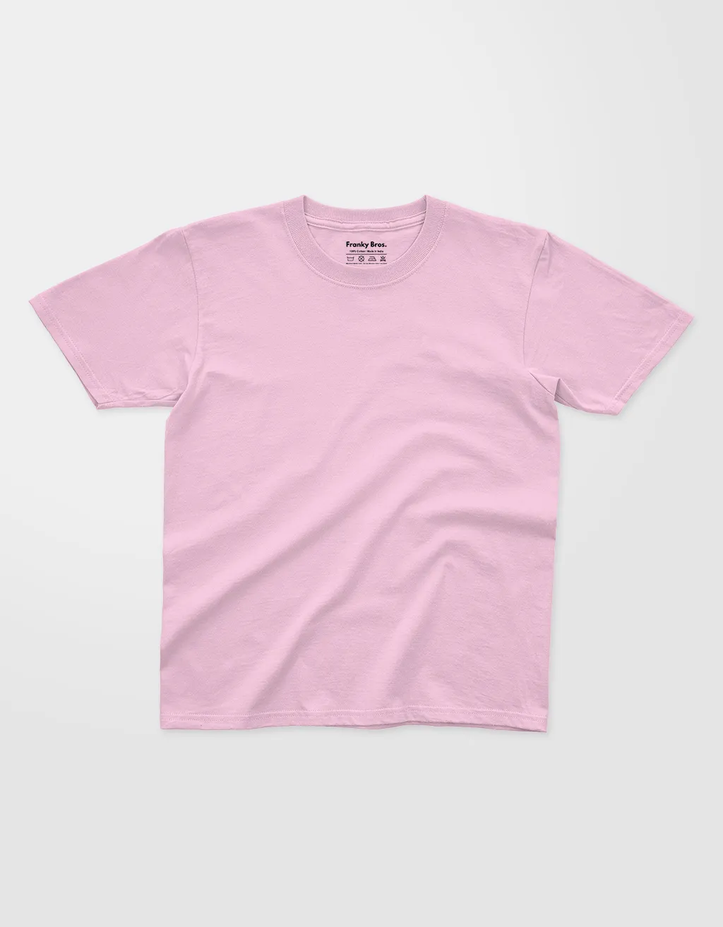 Kids Baby Pink Round Neck T-shirts