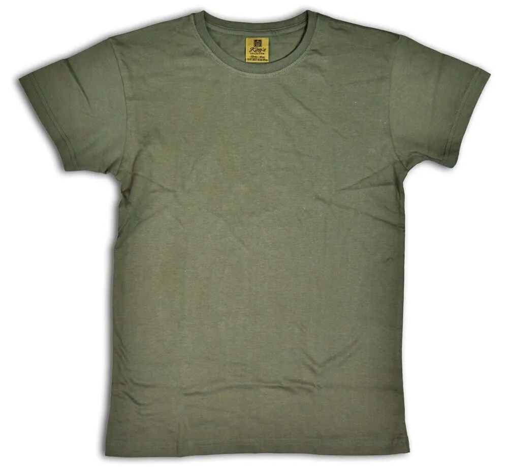 Kids Jungle Green Round Neck T-shirts