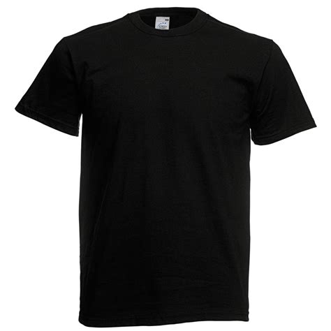 Adult Black Round Neck T-Shirts