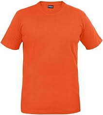 Adult Orange Round Neck T-Shirts