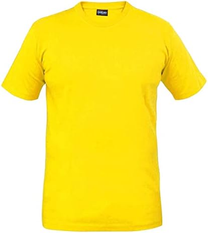 Adult Yellow Round Neck T-Shirts