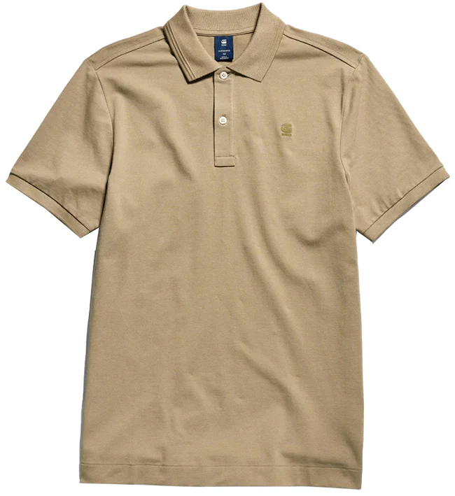 Beige Plain Polo T-Shirts