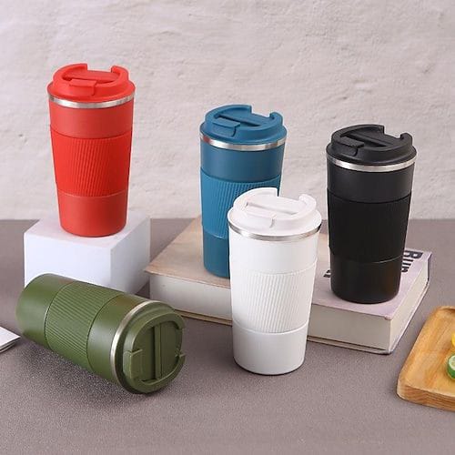 Green Classic Java Coffee mugs With rubber holder