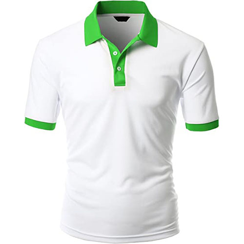 White Collar Safaricom Green Polo T-Shirts