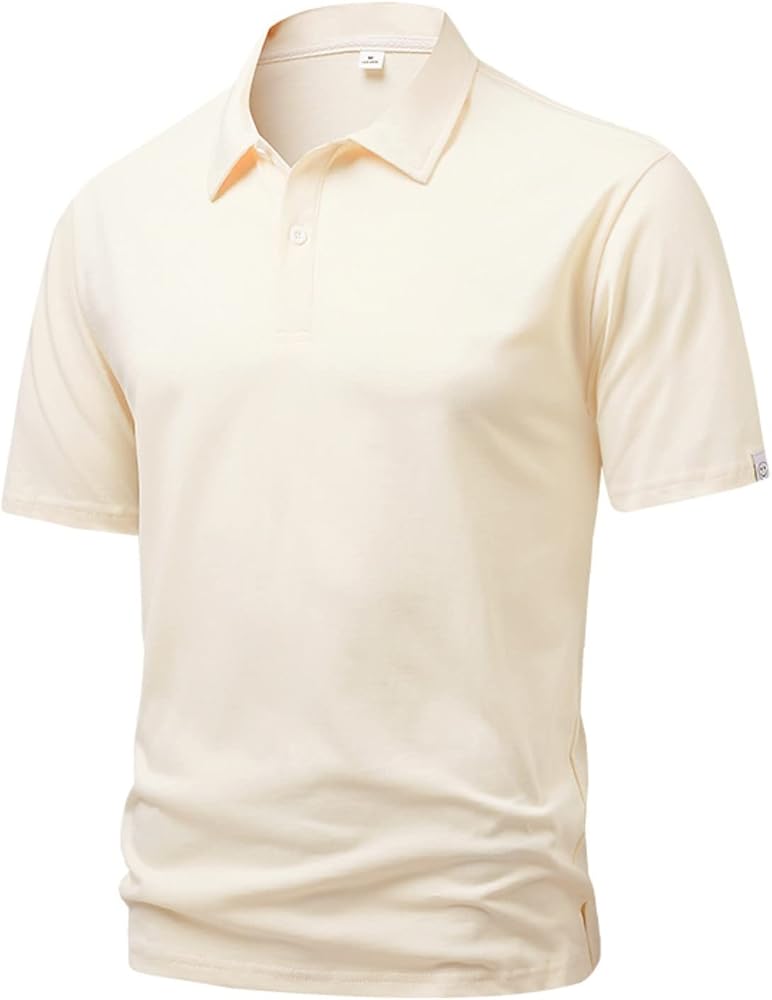 Cream  Plain Polo T-Shirts