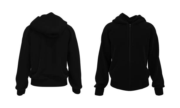 Black Zipped Hoodies