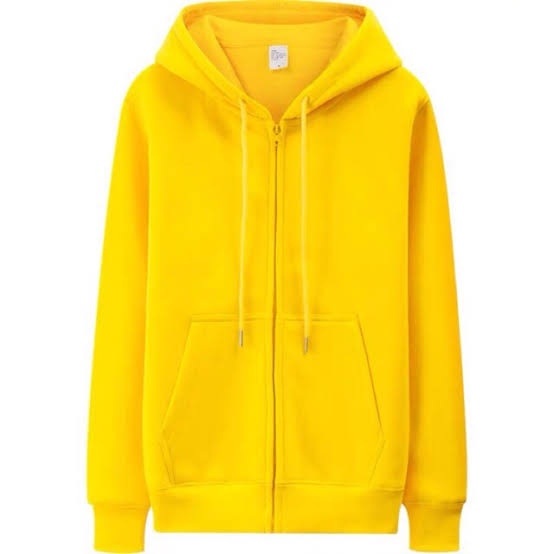Yellow Zipped Hoodies