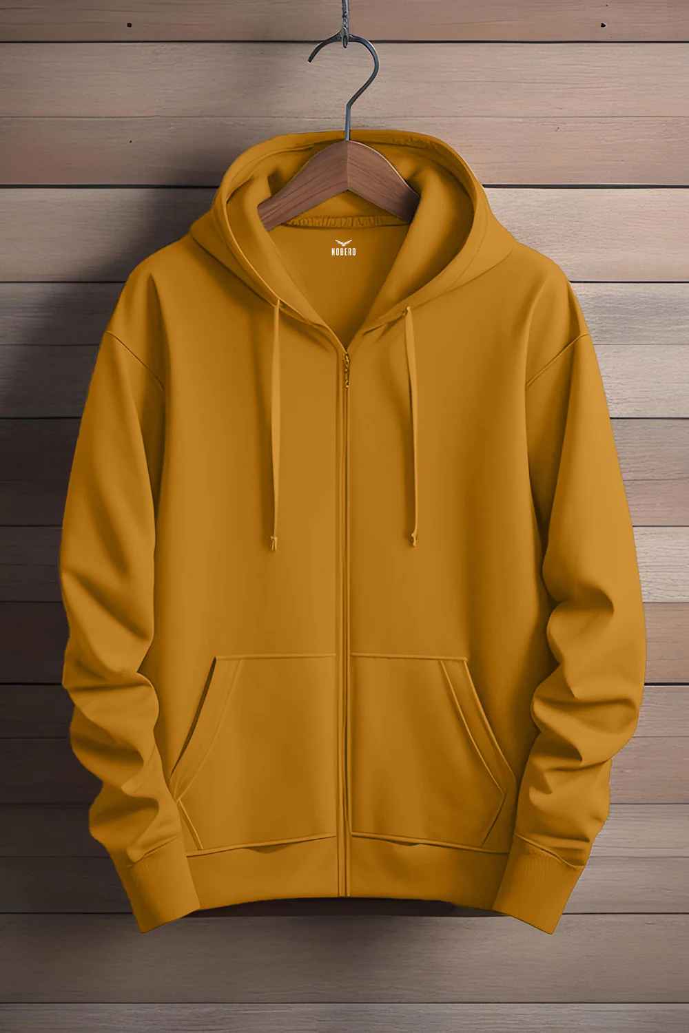 Mustard Yellow Zipped Hoodies