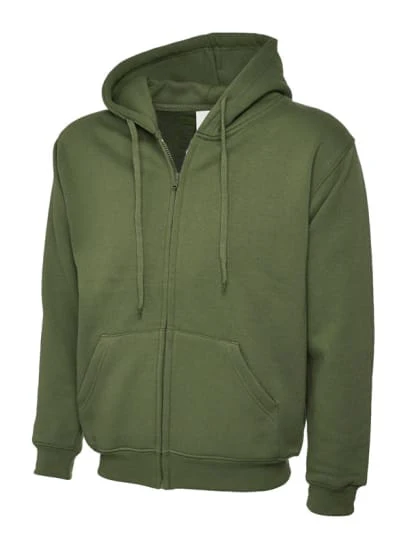 Jungle Green Zipped Hoodies