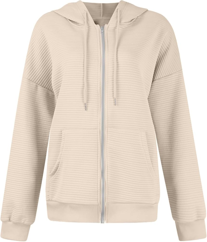 Beige Zipped Hoodies