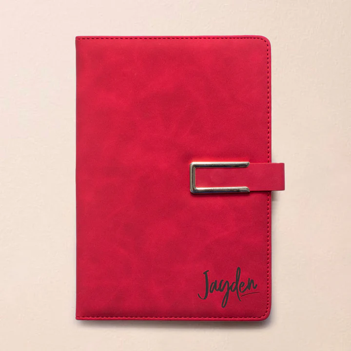 A5 RED 2Tone U-Buckle Notebook