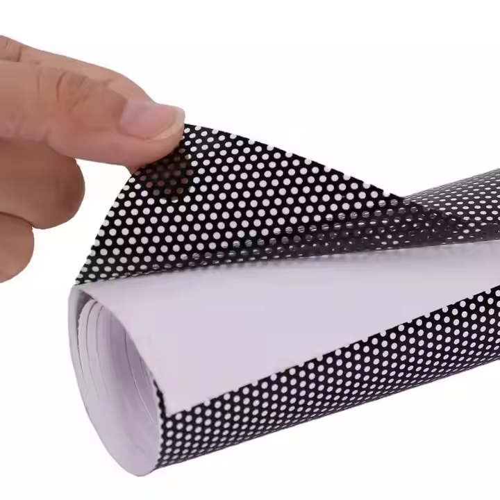 1.27M Largeformat White ONEWAY Dotted vinly sticker 250gms