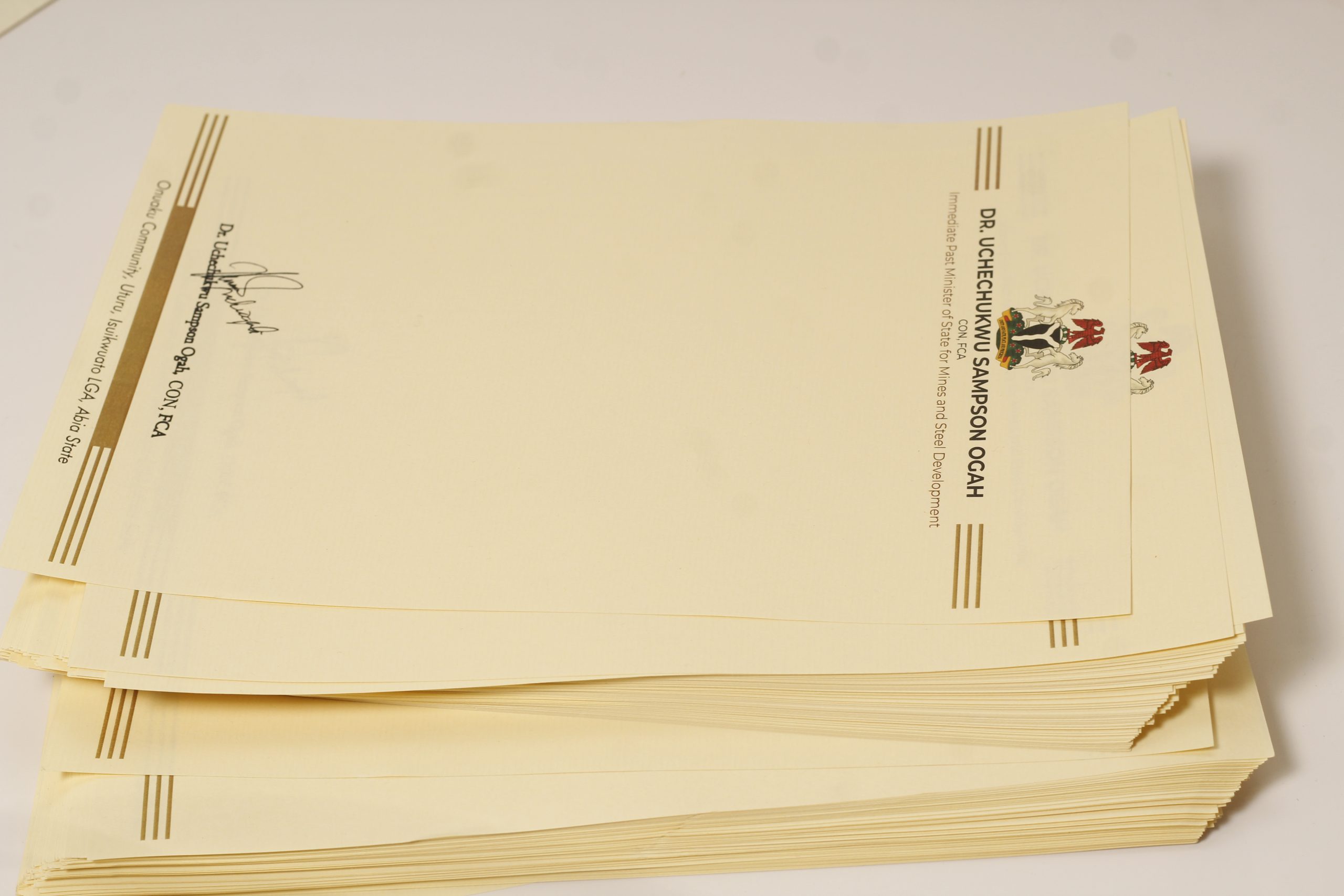 Conqueror Paper Letterhead