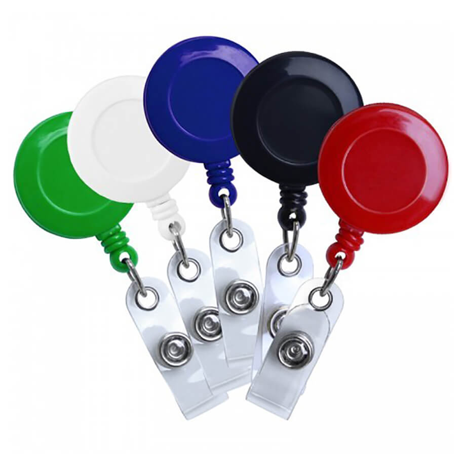 BLACK Restretchable Yoyo Name Tag Holders And Domming Buttons Tag