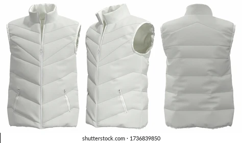 WHITE Puffer VEST Jackets