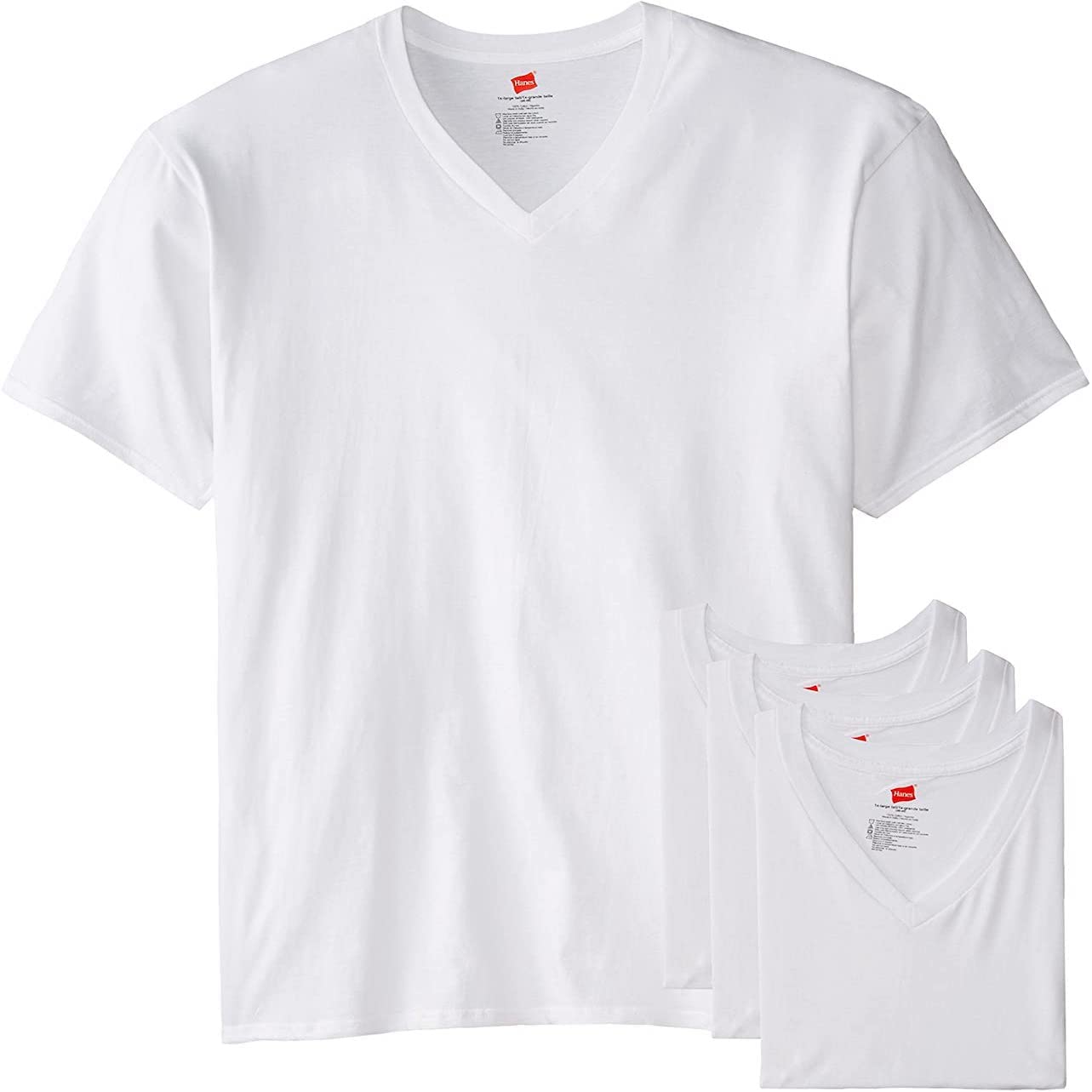 WHITE V NECK T-SHIRTS