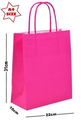 A4 PINK Paper Gift Bag