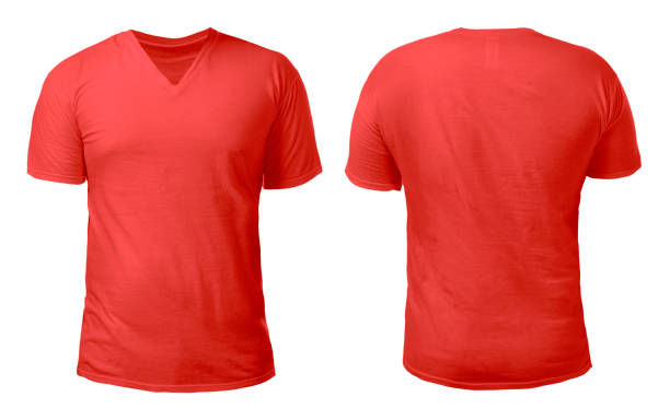 RED V NECK T-SHIRTS