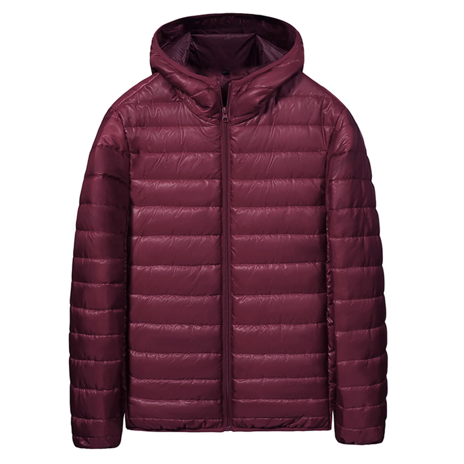 Maroon Puffer Jackets long sleeve