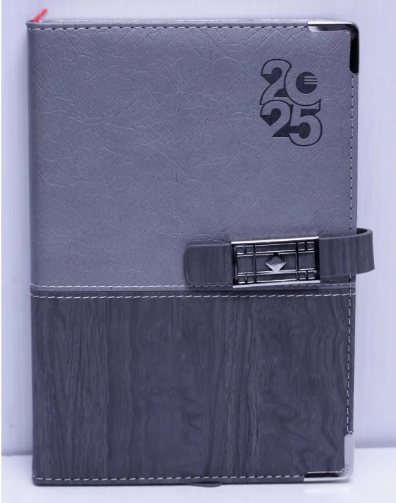 Grey A4 center buckle Diaries 2025