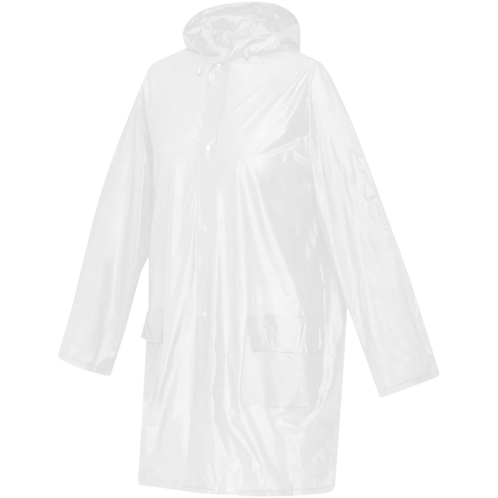 White Transparent Rain Coat: