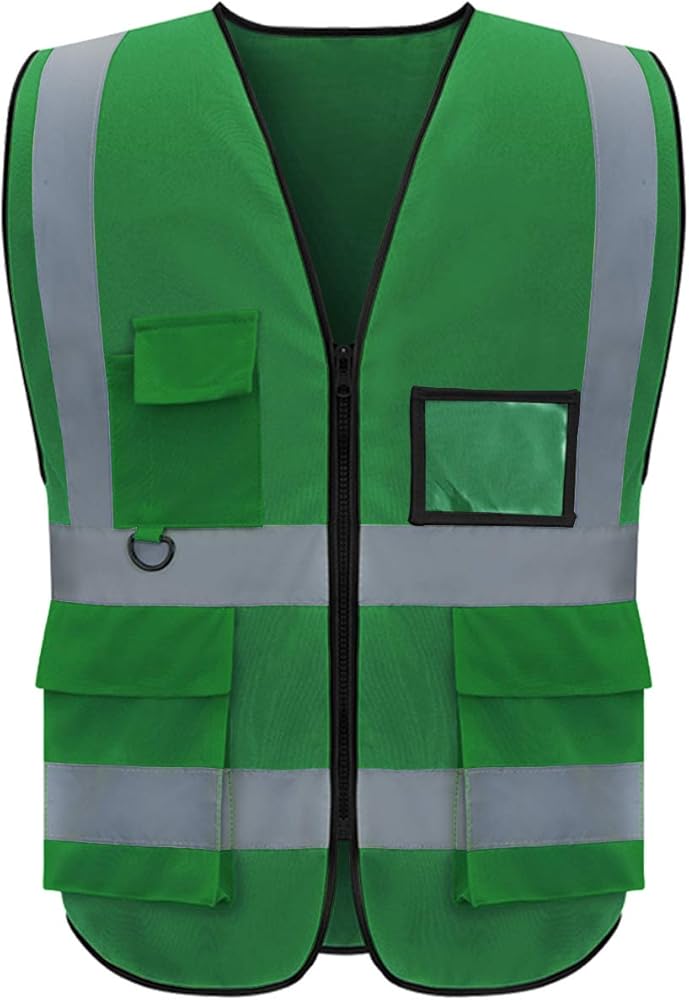 KENYA Green ZIPPED POCKET reflectors Jackets