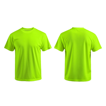 Lemon Green POLYESTER round neck T-Shirt