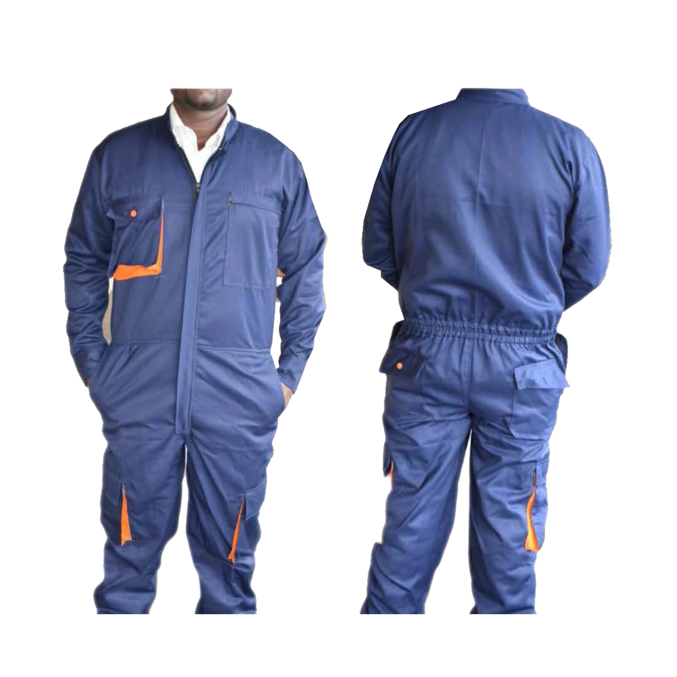 Navy Blue Cargo Overall – Twill Material.