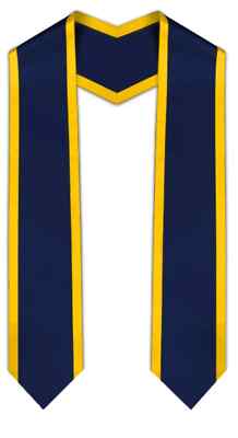 NAVY BLUE GOLD SASH
