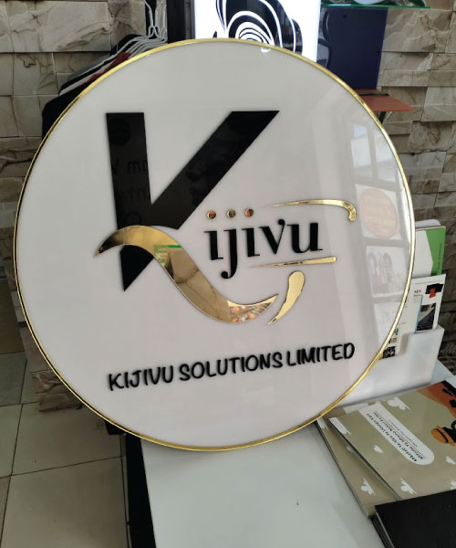 2D RECEPTION signs design, fabrication and installation without light